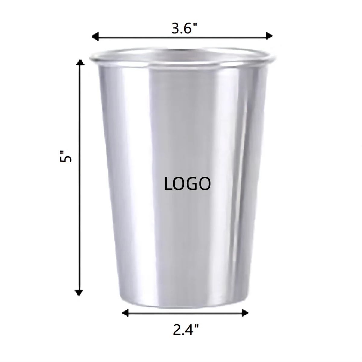 17 1/2 Ounce Stainless Pint Drinking Cup 1
