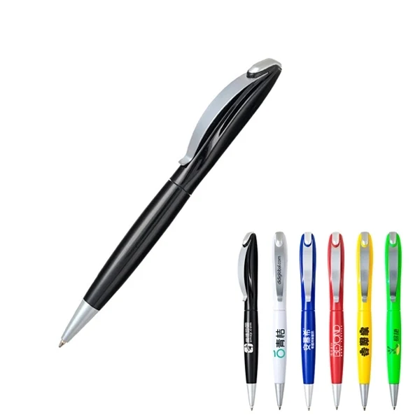 Plastic twist action ballpoint pen 1