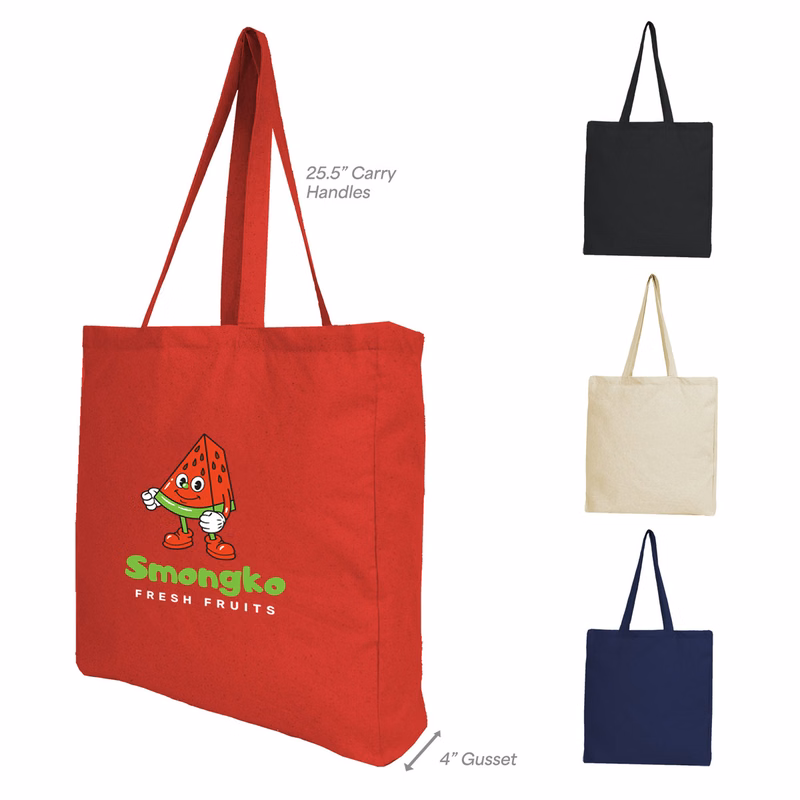 Gusseted 6 oz Cotton Tote
