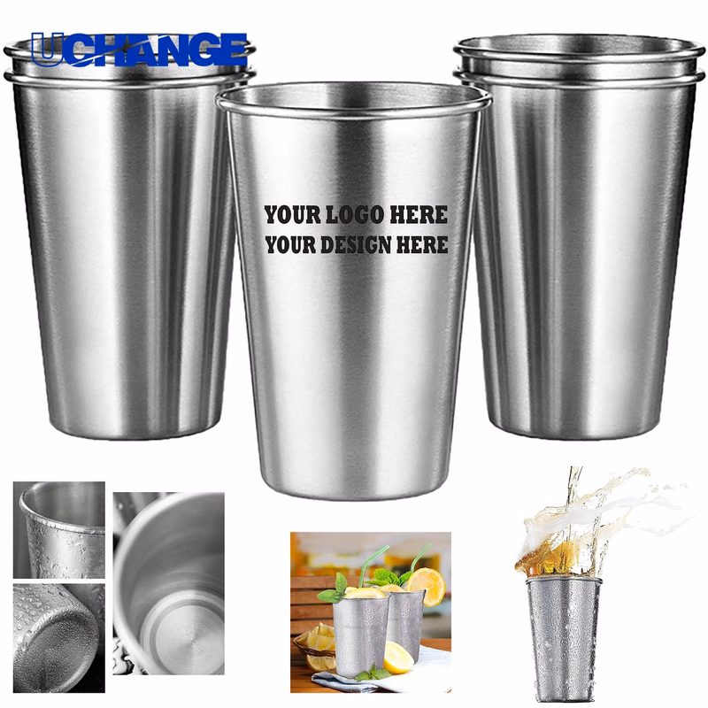 Stainless Steel Beer Cup Drinking Glass (17 Oz)