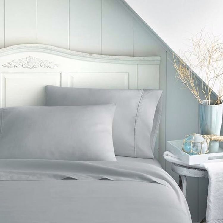 Double Brushed Sheet Sets - Light Gray King 4 Piece