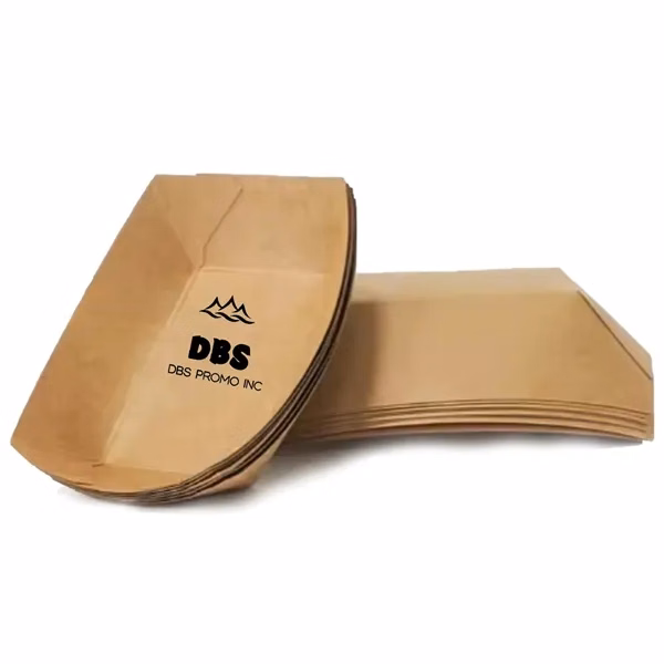 Eco-Friendly Kraft Paper Food Holder Boat Tray
