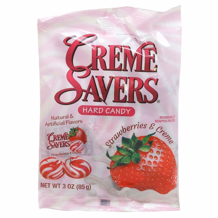 Creme Savers Strawberries and Crme - 3 oz