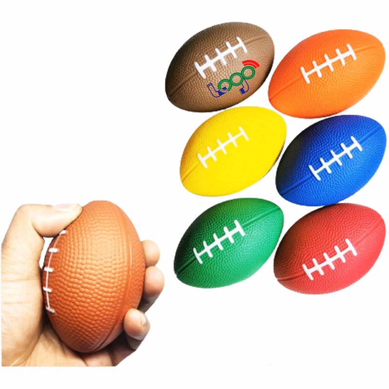 3.4"x 2.4"  Customize Rugby Ball PU Stress Reliever Toy