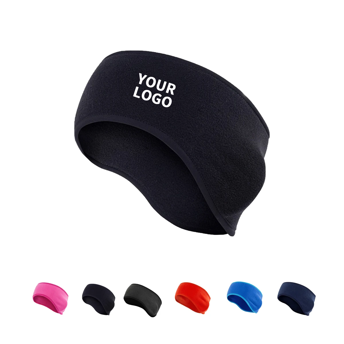 Fleece Ear Warmer Headband 9.3" x 5" With Fabric Edge 1