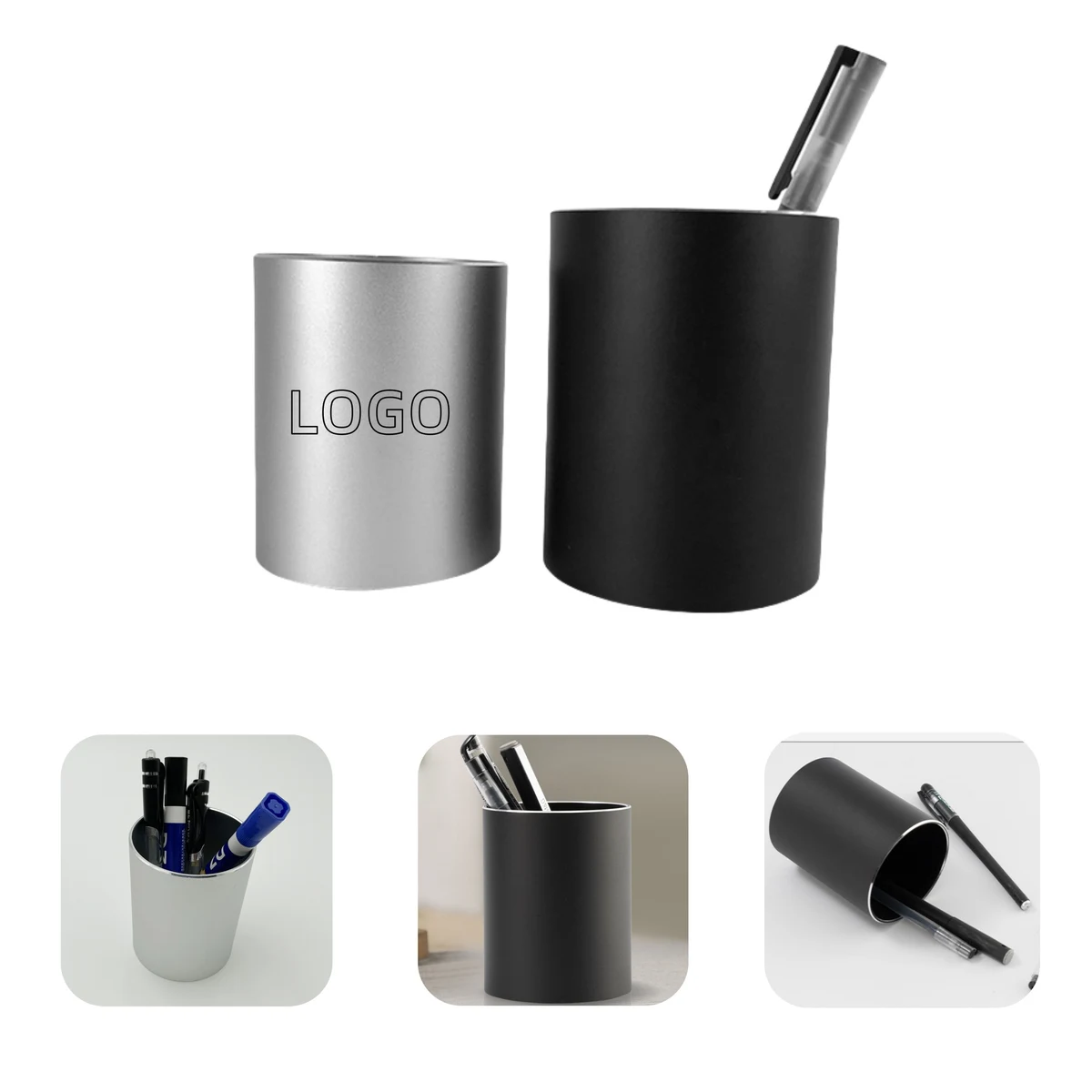 3.2" Aluminum Alloy Round Pen Holder 1