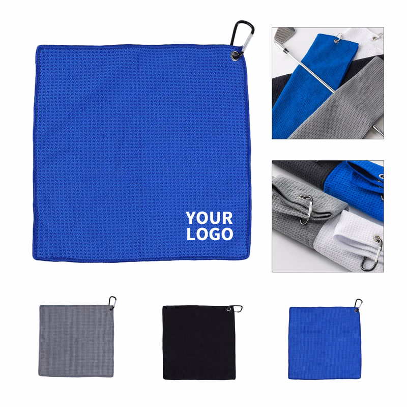 Waffle Weave Golf Towel With Premium Fabric