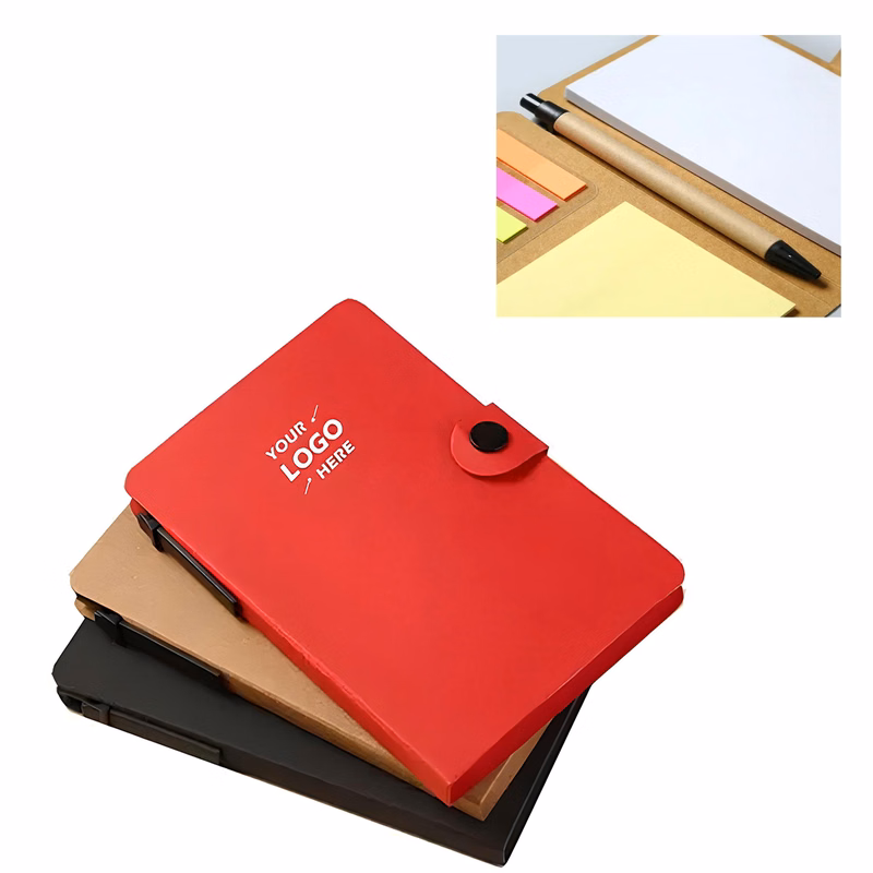 Kraft Notebook Pen Composition Sticky Set