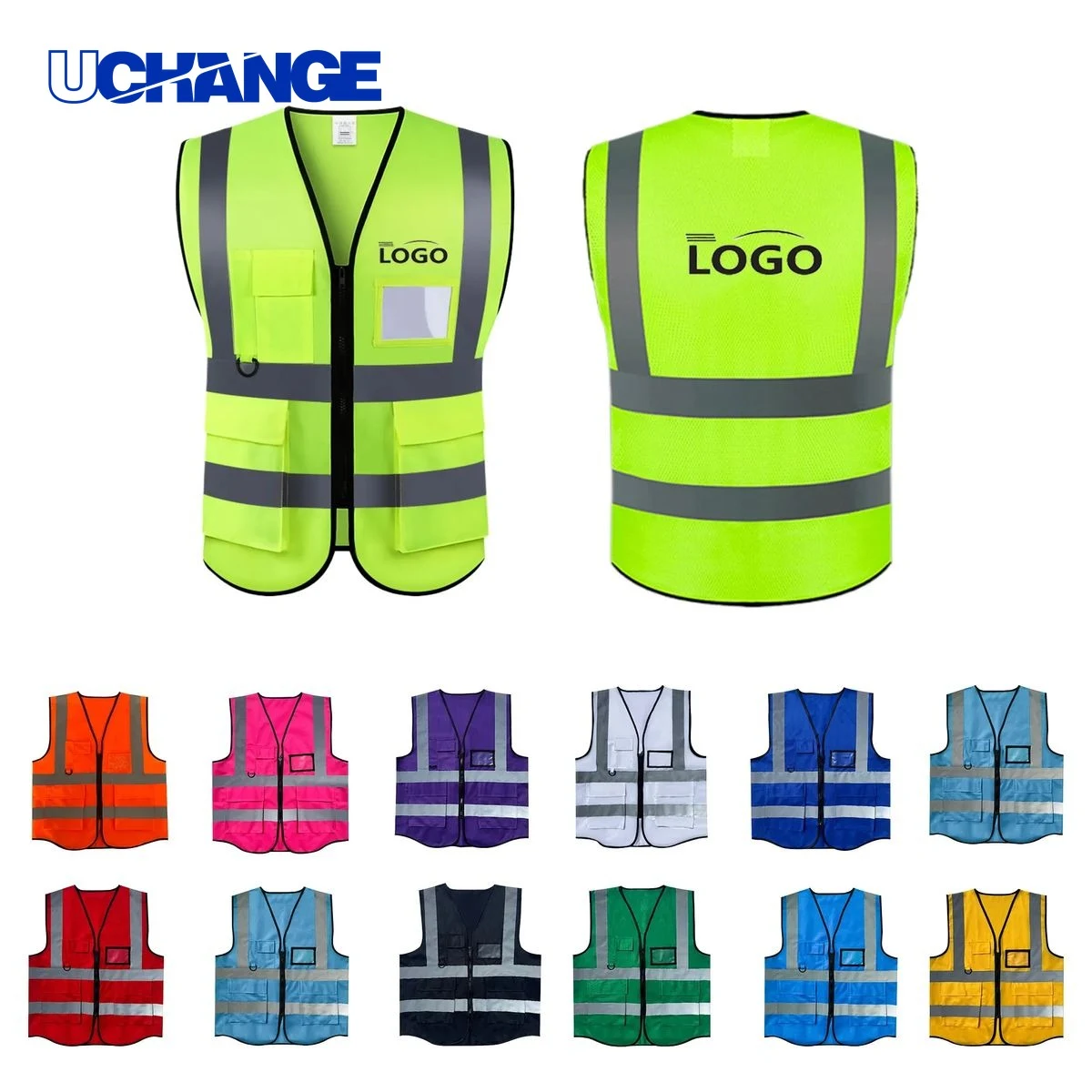 Reflective Safety Vest with Multiple Pockets 1