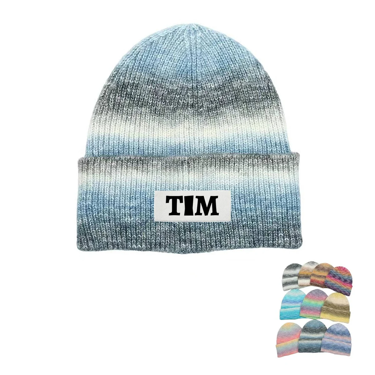 Tie-dye Rib Knit Cap 1