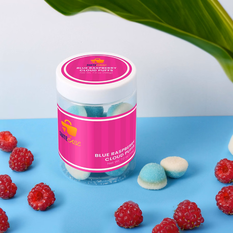 Blue Raspberry Cloud Puffs: Large Jar