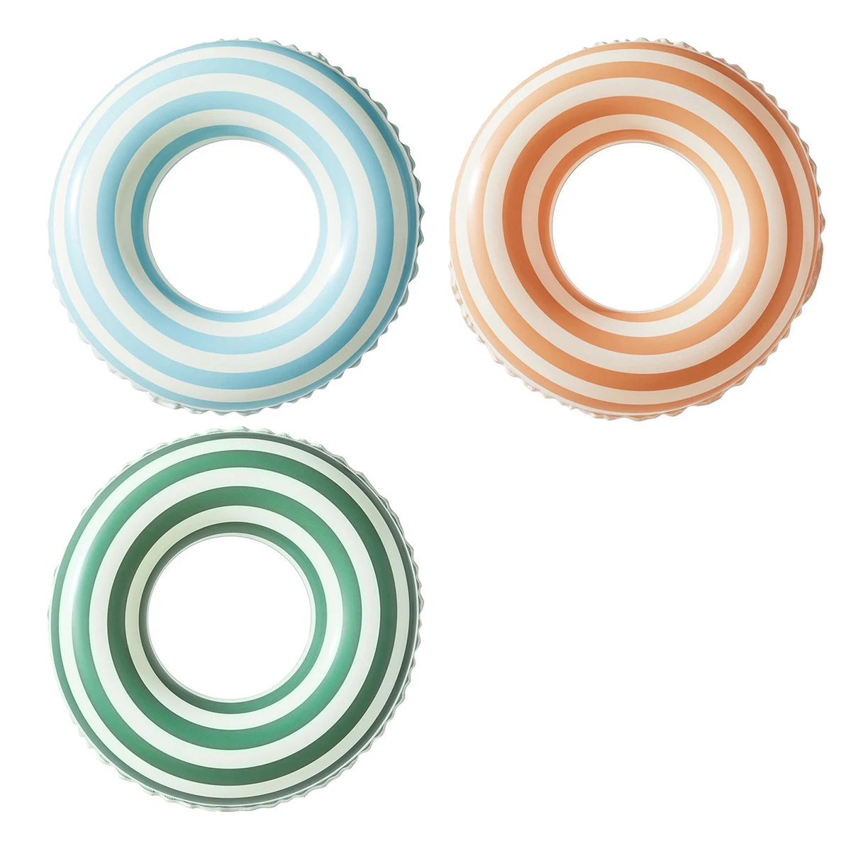 Colored striped inflatable swimming ring 1