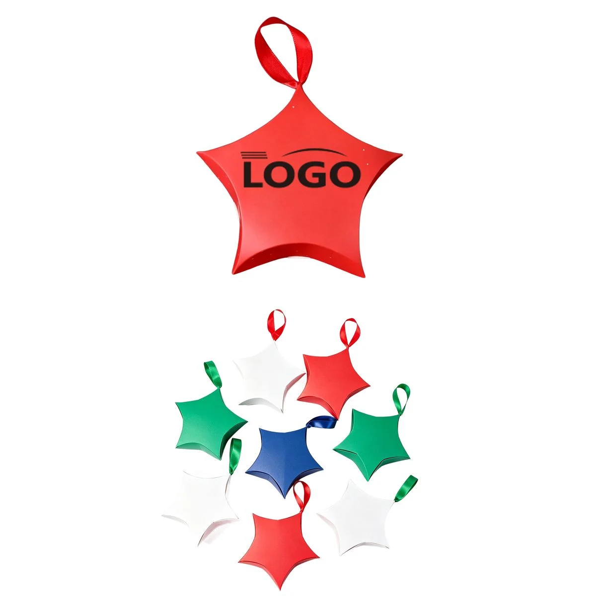 MOQ 10 Paper Five-Point Star Christmas Gift Box 1