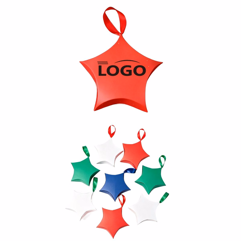 MOQ 10 Paper Five-Point Star Christmas Gift Box