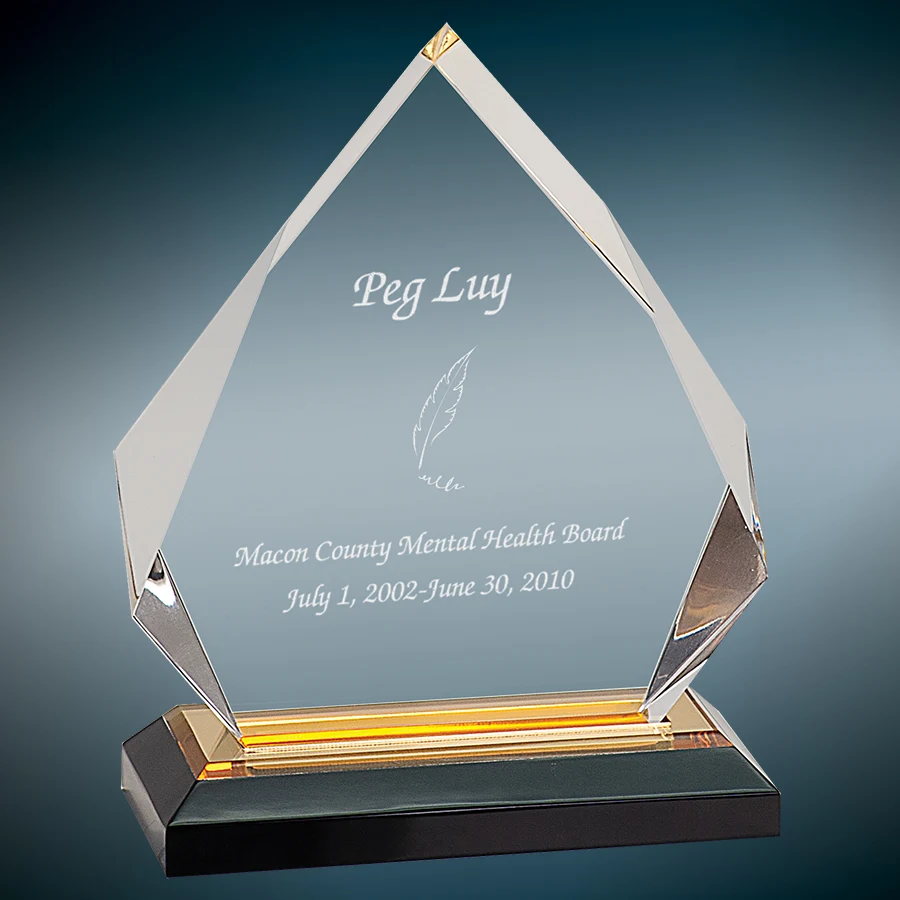 5.25" x 6.75" Gold Impress Acrylic Award 1
