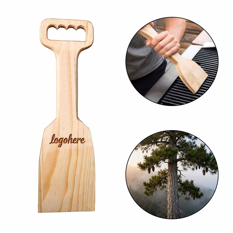 Pine Wood BBQ Scraper Tool