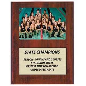 Plaque: 7x9" Cherry Finish, 4x6" Photo cover 1