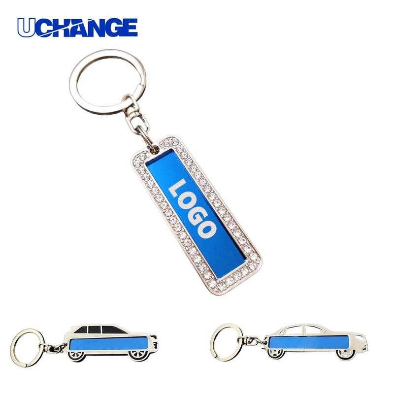 Diamond Car License Plate Keychain