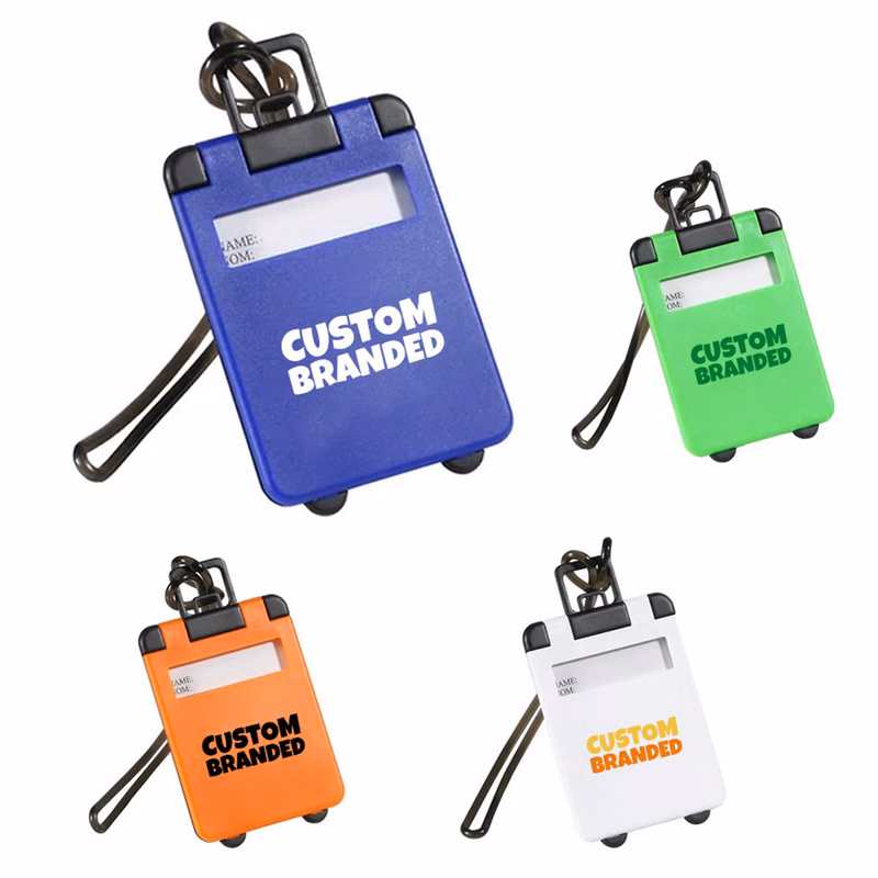 Printed Travel Rolling Suitcase Tote Luggage Tags
