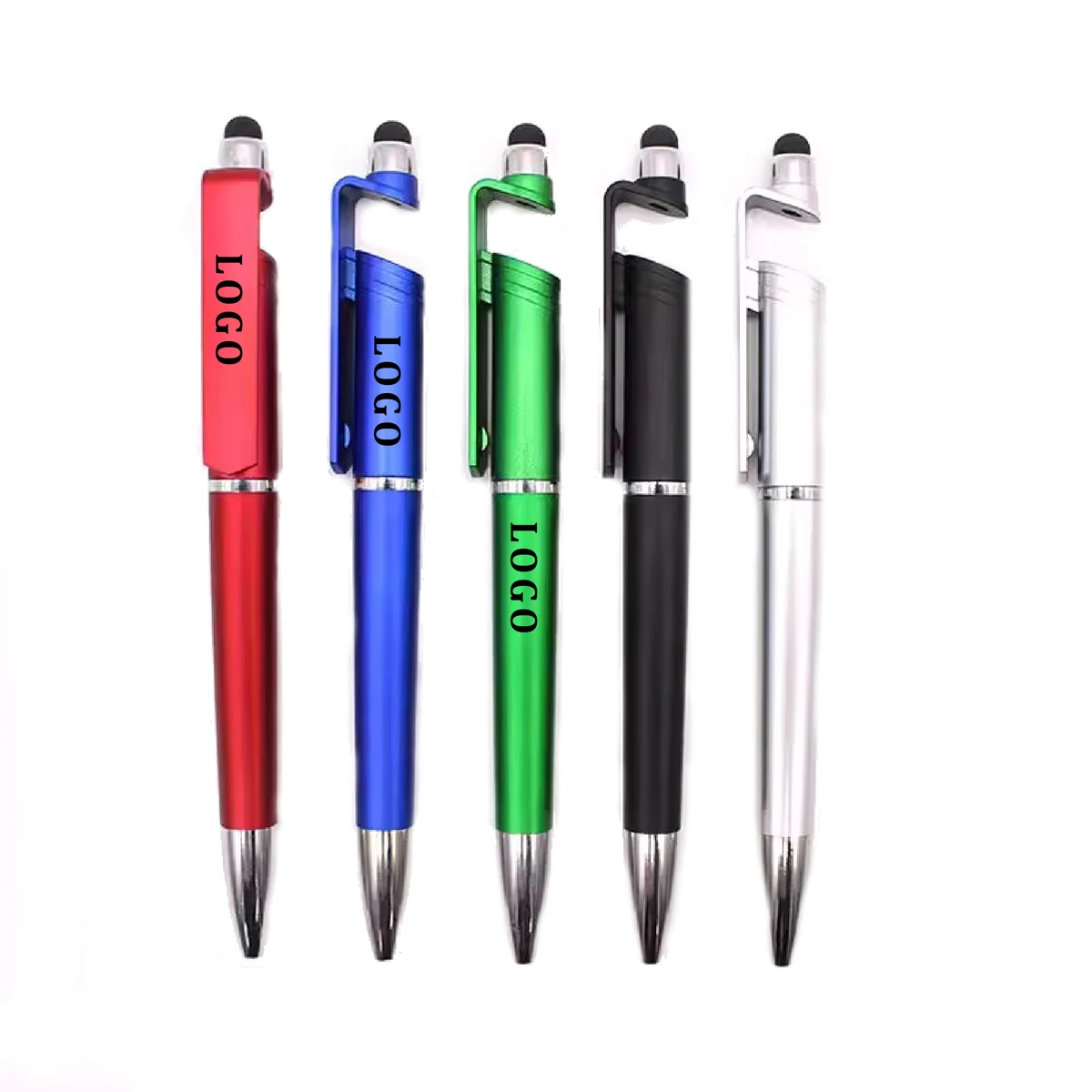 Multi Function Ball Stylus Screen Pen Mobile Holder 3 In 1 With Custom Logo Ballpoint Pen 1