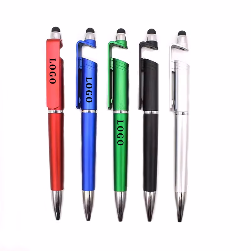 Multi Function Ball Stylus Screen Pen Mobile Holder 3 In 1 With Custom Logo Ballpoint Pen