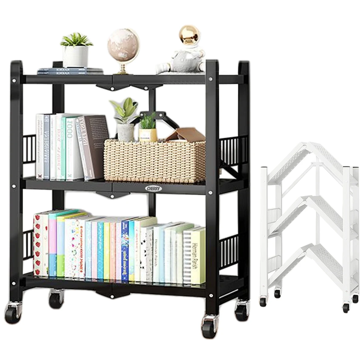 3 Tier Carbon Steel Foldable Storage Shelf 1