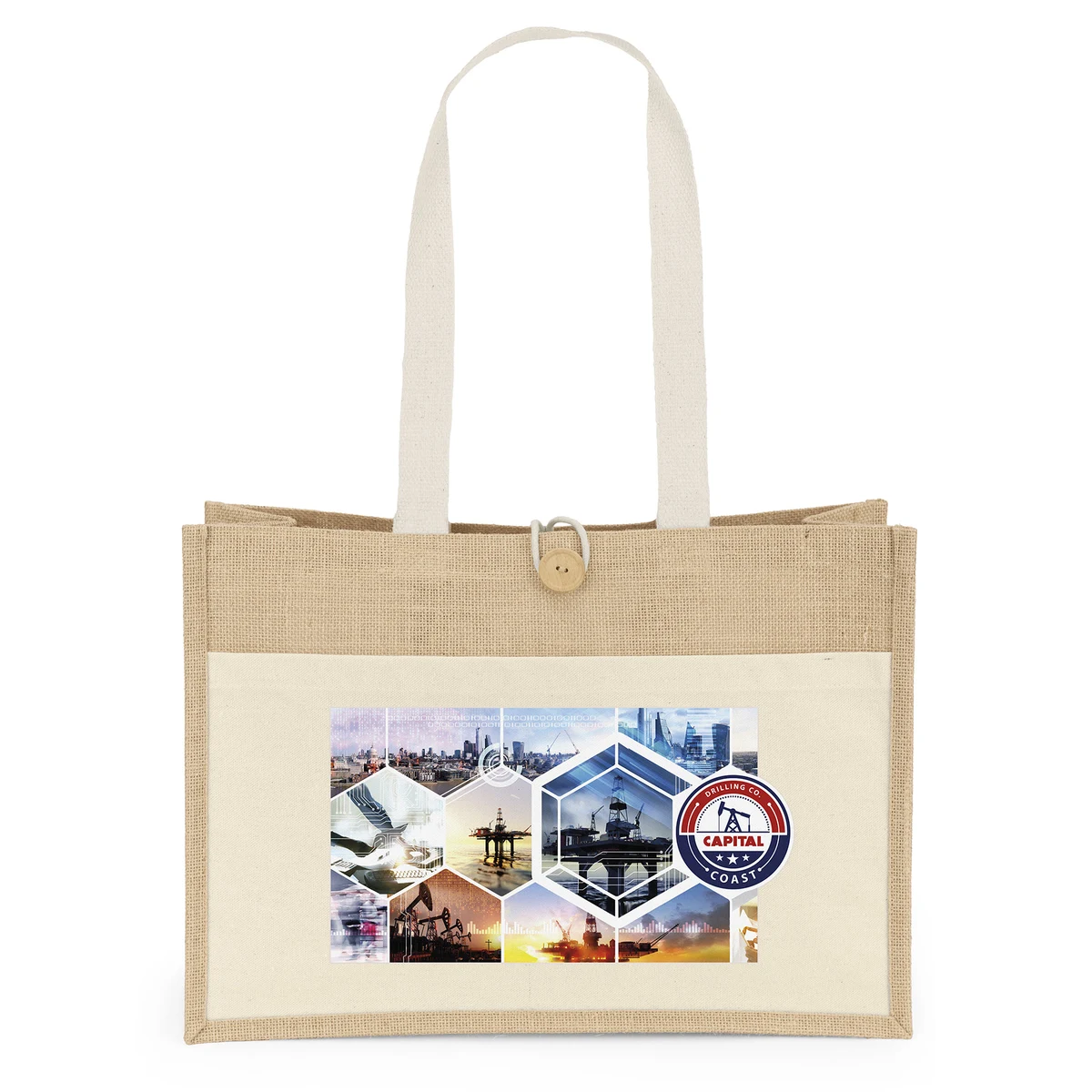 Riley™- Jute Tote - ColorVista 1