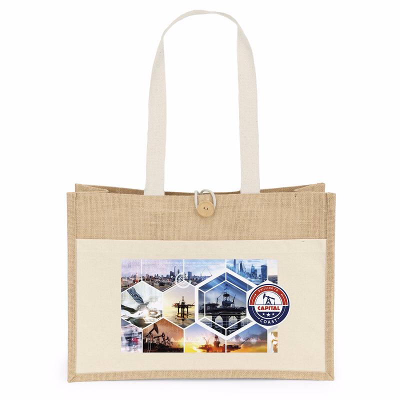 Riley™- Jute Tote - ColorVista