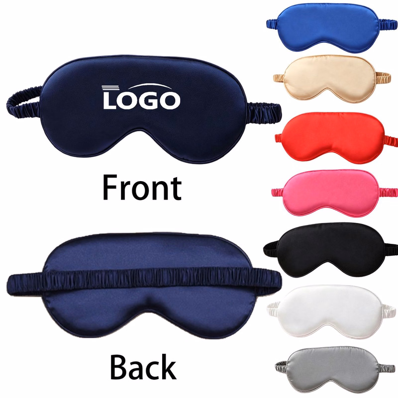 Full Color Reversible Faux Silk Edged Adjustable Sleep Mask