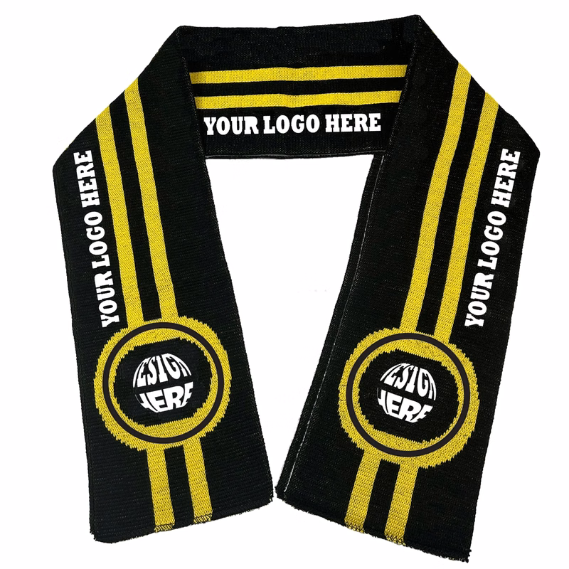 Double-Sided Knitted Stadium Sports Scarf