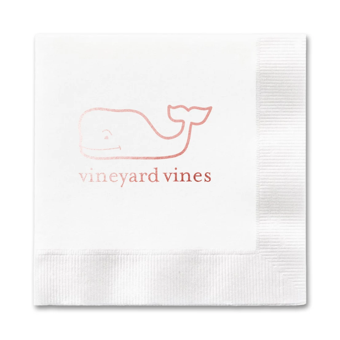 Foil Stamped 1-Ply White Luncheon Napkin 1
