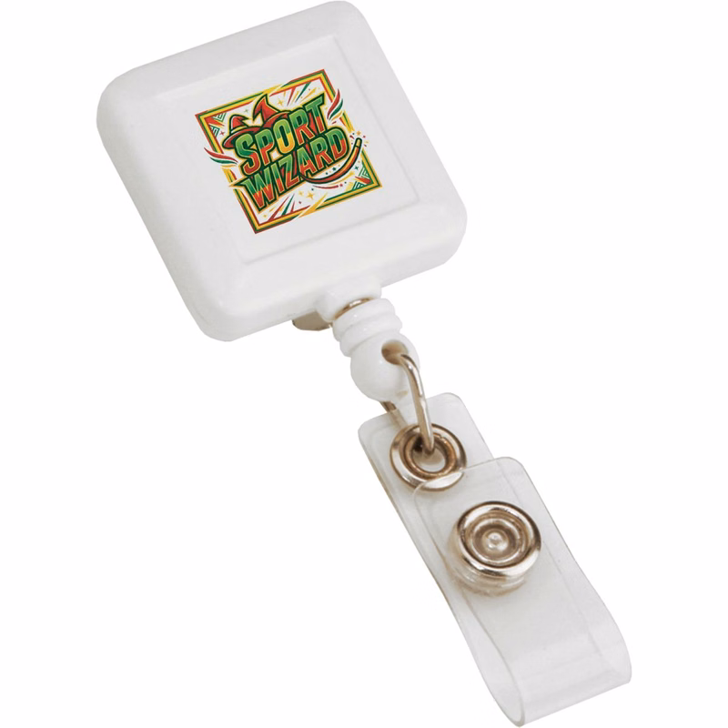Square Retractable Badge Holder