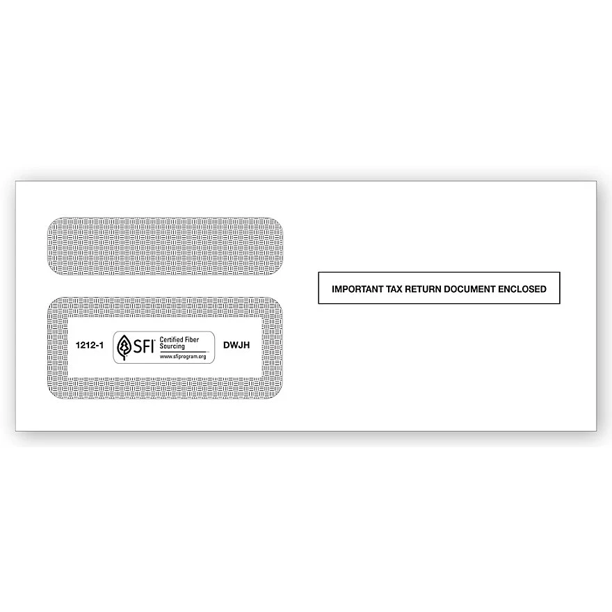 1099 Double-Window Envelope, Self-Seal - 25/pk 1