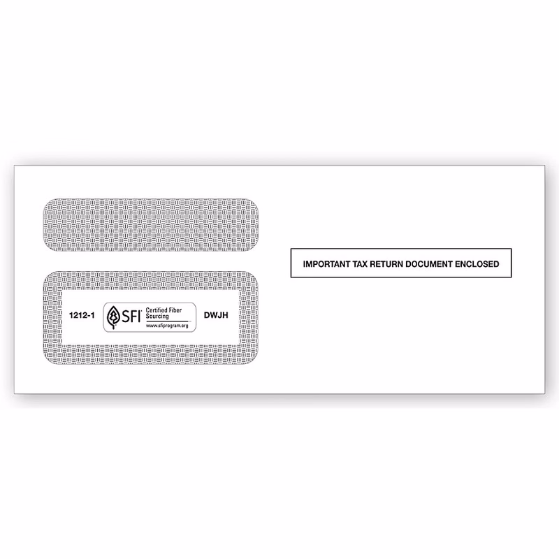 1099 Double-Window Envelope, Self-Seal