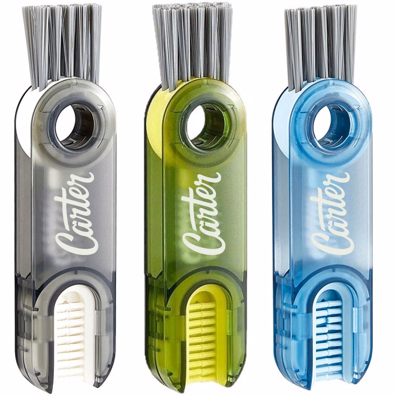 3-in-1 slit U-shaped cup mouth, lid, cleaning brush