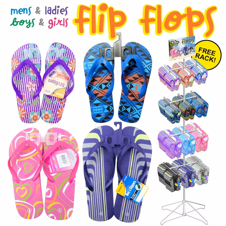 Adult & Children's Flip Flops - Assorted