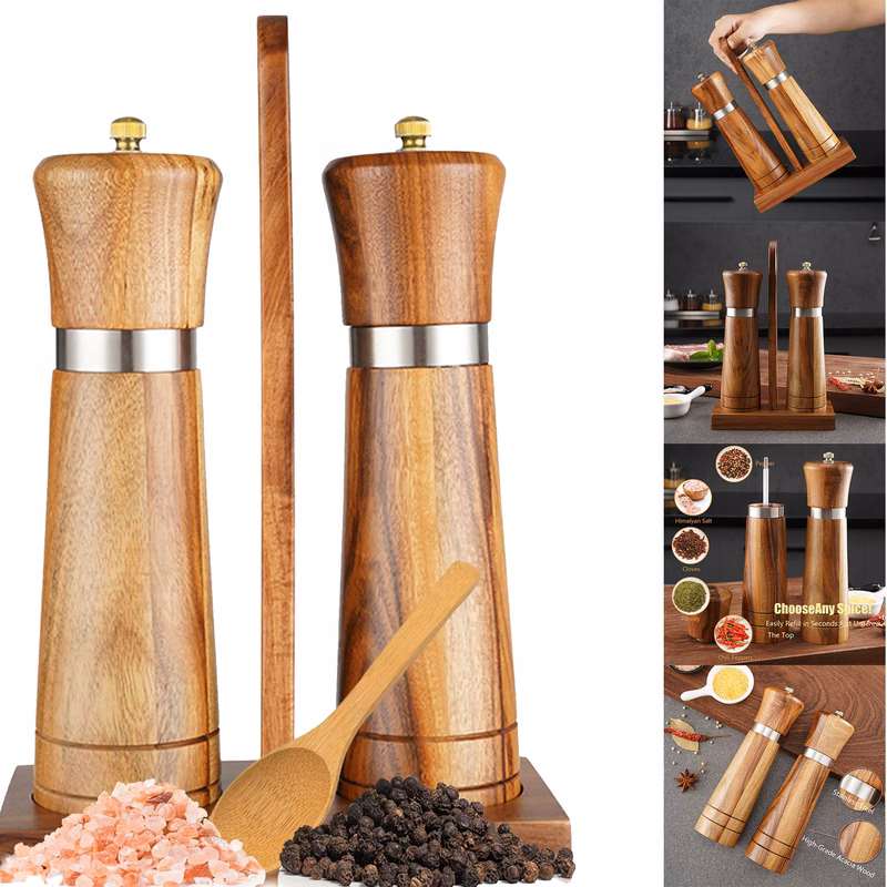 Wooden Salt and Pepper Grinder Kit