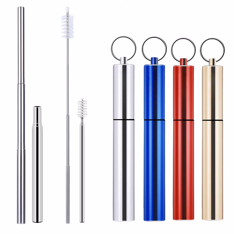 Portable Telescopic Stainless Steel Straw Kit