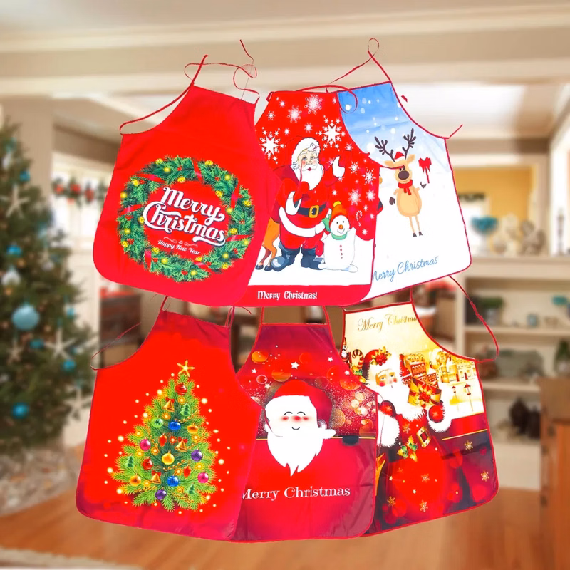 Christmas Print Apron Kitchen Cooking