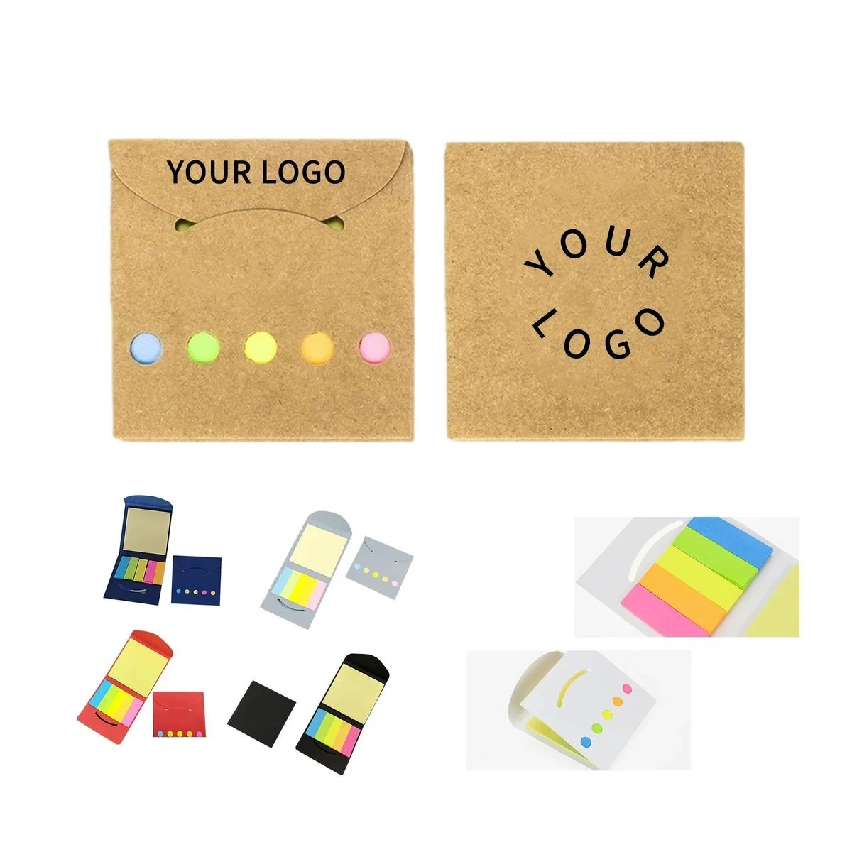 Sticky Note Tabs 3.15 inches x 3.31 inches for Organizing Notes, Custom Logo 1