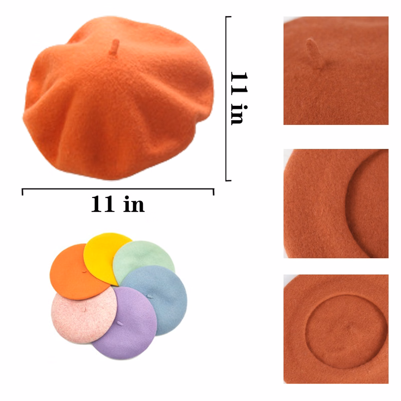 Cashmere Custom Fashionable Solid Color Beret