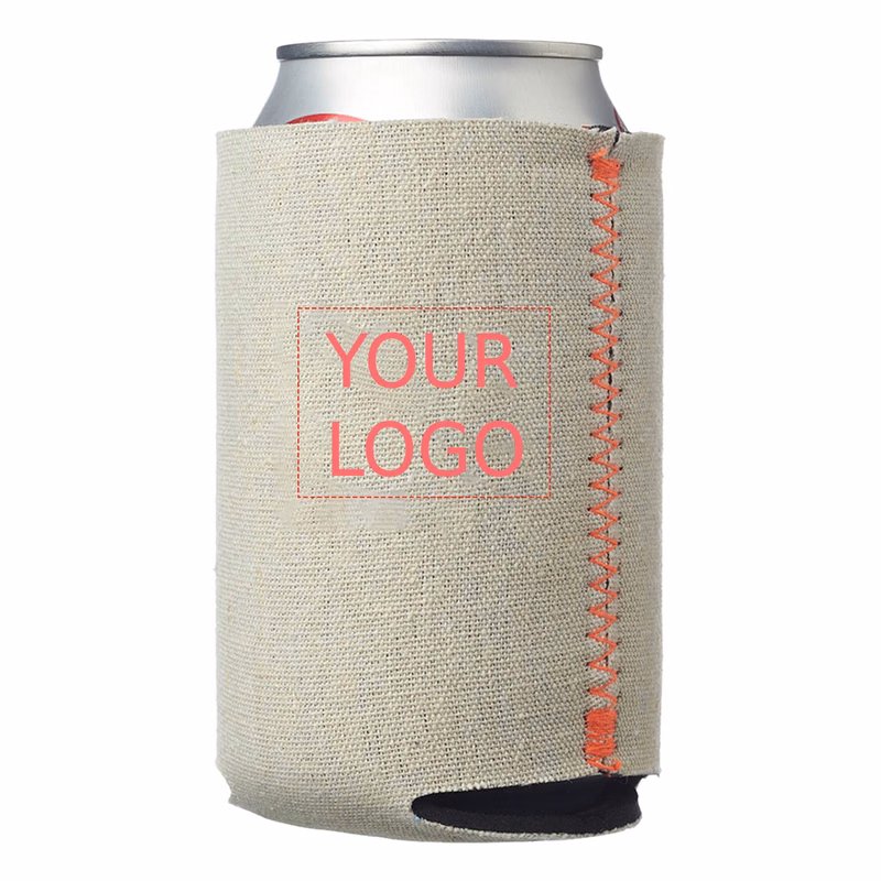 Canvas Collapsible Foam Can Cooler, 16 oz.
