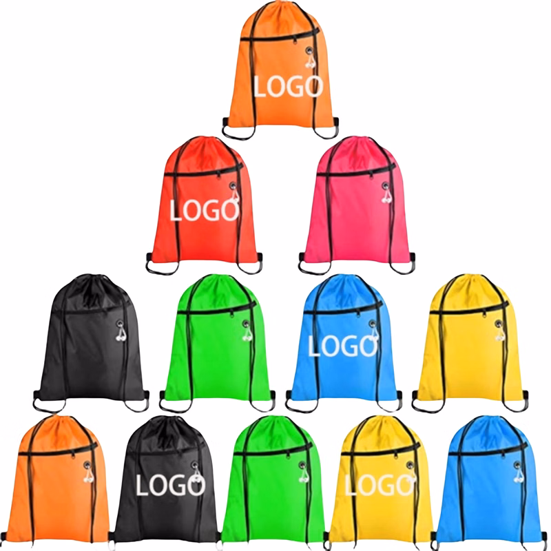 Stretchable Drawstring Zipper Backpack