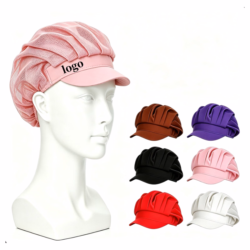 Custom Printed Breathable Kitchen Chef Cap With Brim
