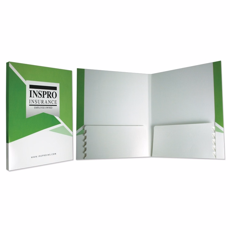 Letter Size Capacity Presentation Folder with Zipper Style Pockets and Reinforced Edges