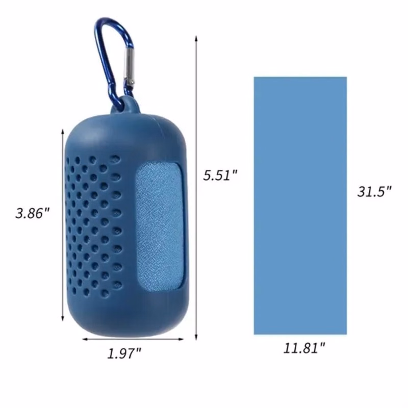Workout Yoga Cooling Towels with Silicone Storage Bag