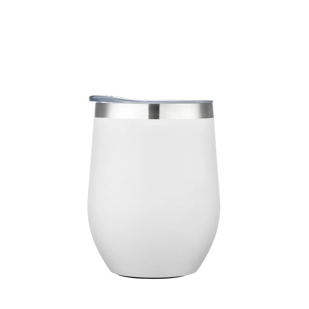 Endura 12 oz White Double Wall SS Vacuum Wine Cup 1