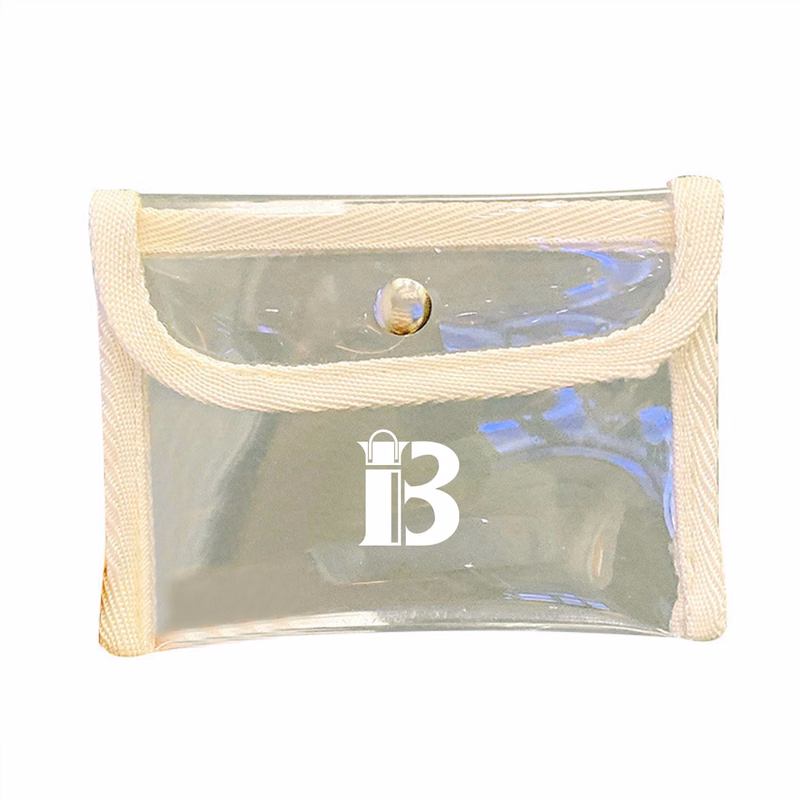 Waterproof PVC Toiletry Carry Pouch w/ Snap Button