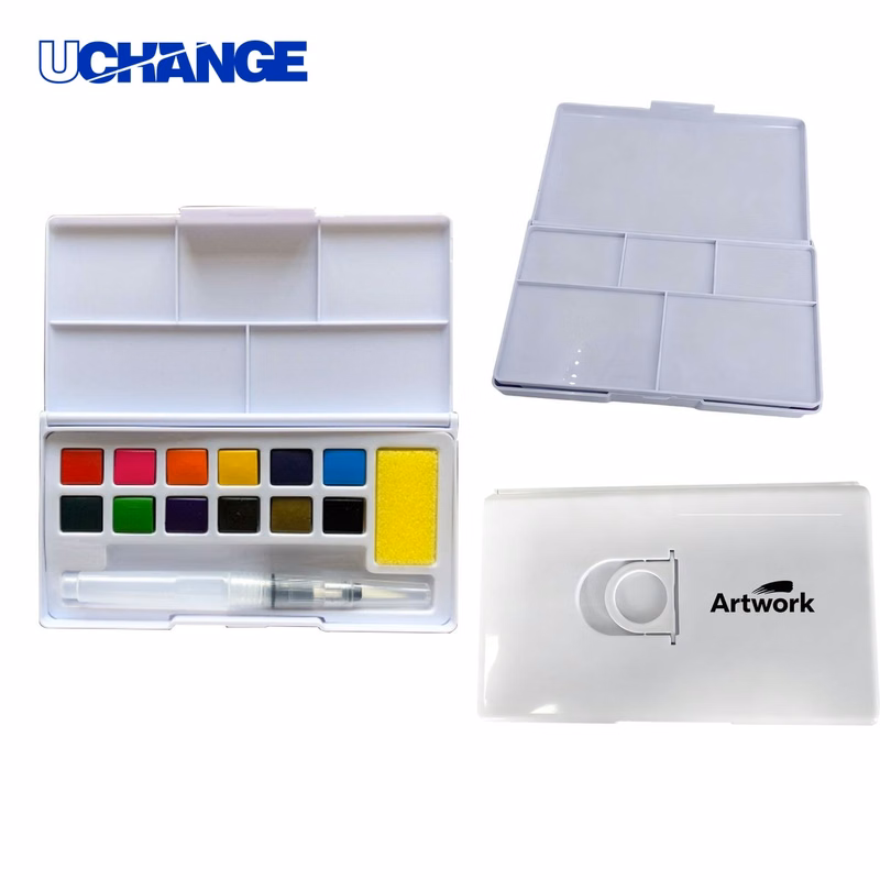 12 Color Solid Watercolor Pigment Set for Art