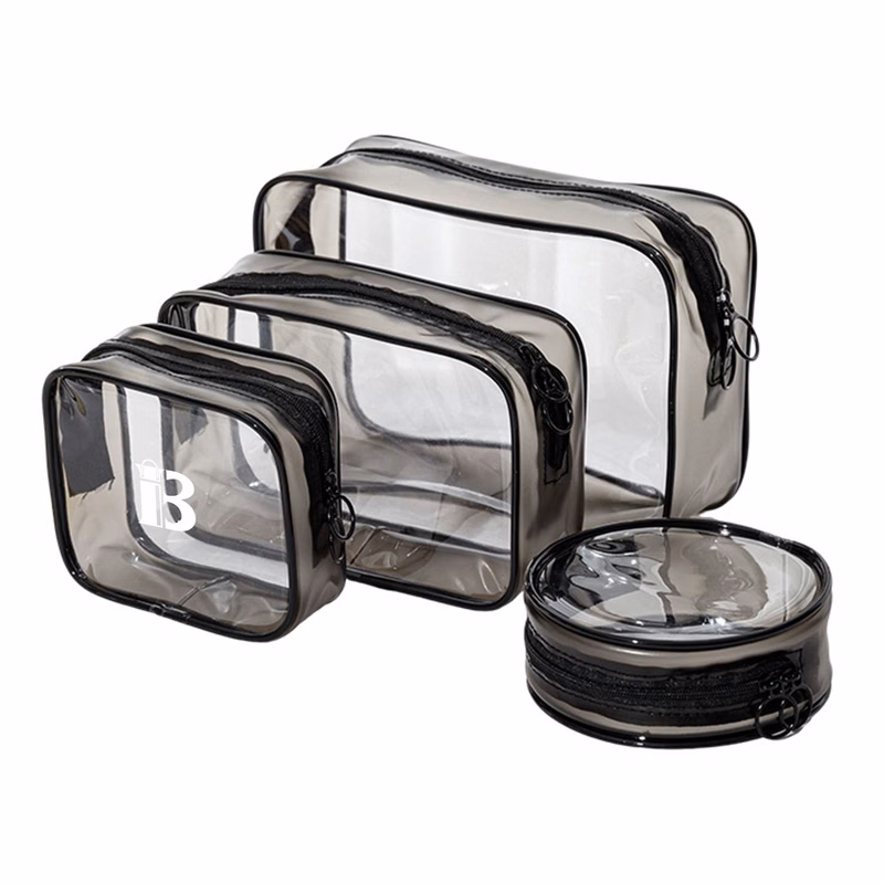 Transparent Travel Makeup Bag Set